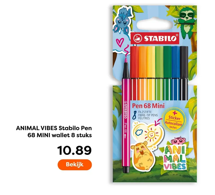 Aanbieding: Stabilo Pen 68 MINI wallet