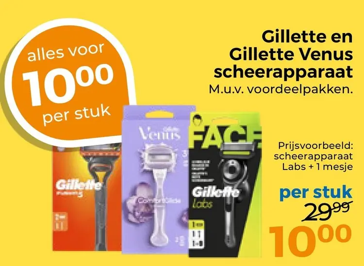 Aanbieding: Gillette en Gillette Venus scheerapparaat