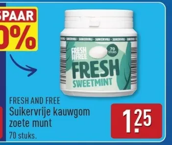 Aanbieding: Suikervrije kauwgom zoete munt