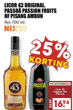 Aanbieding: Licor 43 Original, Passoã Passion Fruits of Pisang Ambon