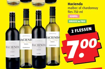 Aanbieding: Hacienda malbec of chardonnay