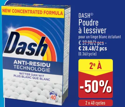Offre: Poudre à lessiver