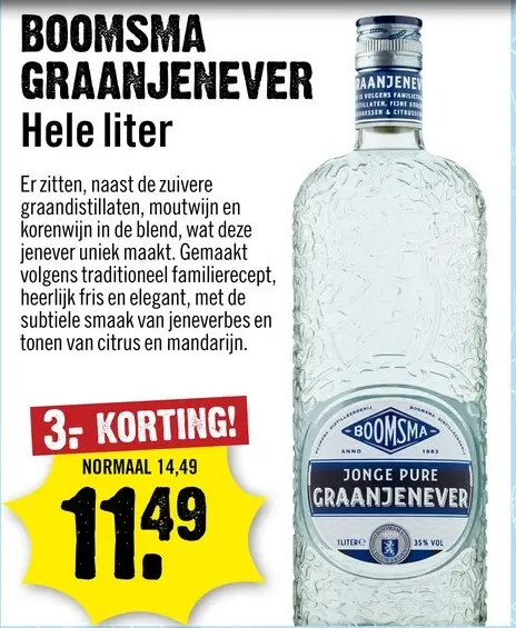 Aanbieding: Boomsma Jonge Jenever 100 cl