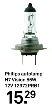 Aanbieding: autolamp H7 Vision 55W