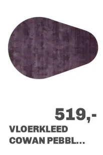 Aanbieding: Vloerkleed cowan pebbl...