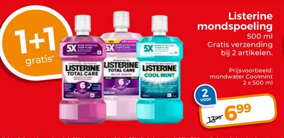 Aanbieding: Listerine mondspoeling