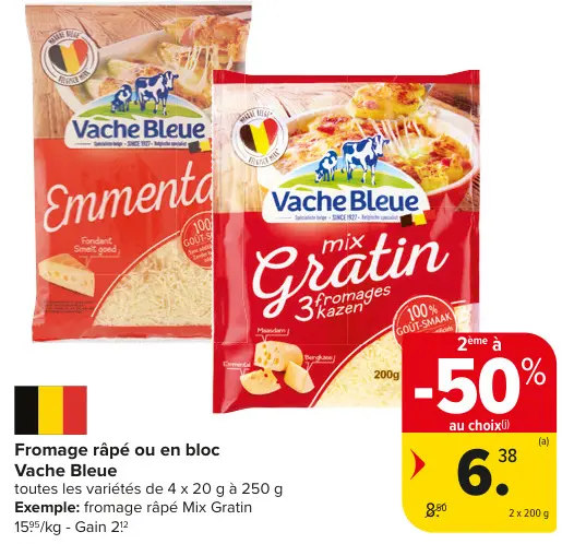 Offre: Fromage râpé ou en bloc
