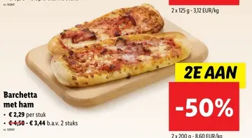 Aanbieding: Barchetta met ham