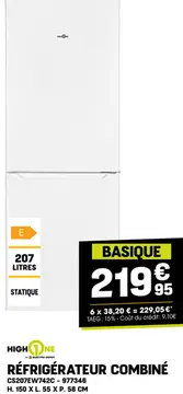 Offre: RÉFRIGÉRATEUR COMBINÉ