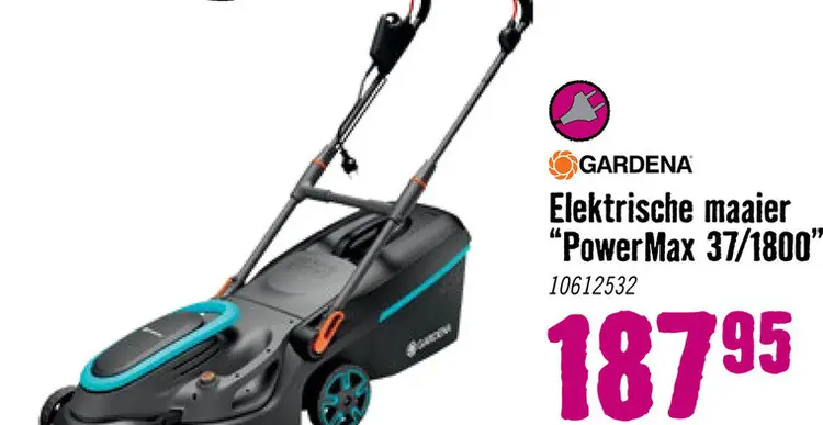 Aanbieding: GARDENA Grasmaaier Powermax 37 cm 1800 W