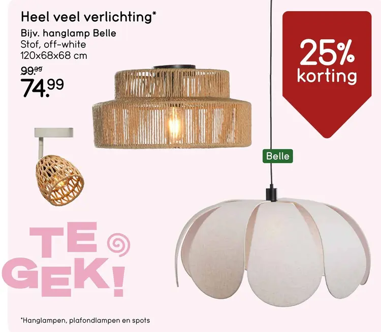 Aanbieding: Hanglamp Belle