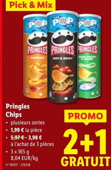 Offre: Pringles Chips