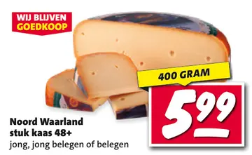 Aanbieding: Noord Waarland stuk kaas 48+