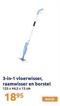 Aanbieding: 3-in-1 vloerwisser, raamwisser en borstel
