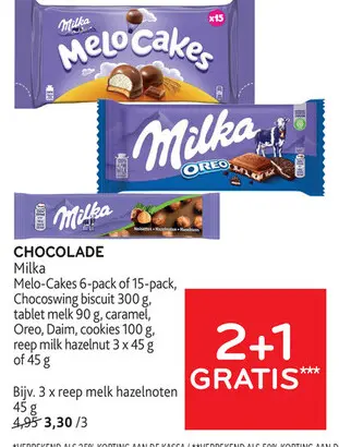 Promotie: Milka Melo-Cakes, Chocoswing biscuit, tablet 