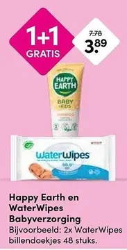 Aanbieding: Happy Earth en WaterWipes Babyverzorging