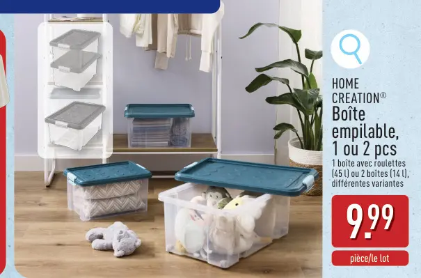 Offre: Boîte empilable