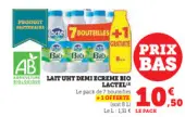 Offre: Lait uht demi ecreme bio