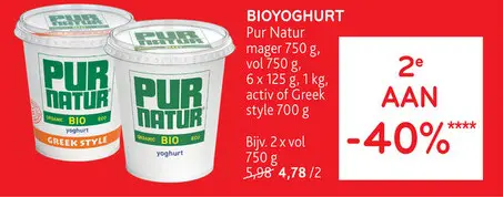 Promotie: Bioyoghurt