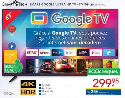 Offre: ULTRA HD TV 43"/109 cm LE-43VA1A