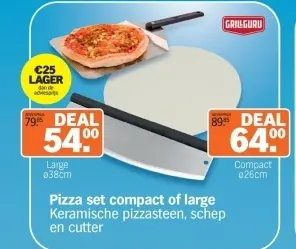 Aanbieding: Pizza set compact of large