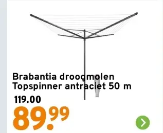 Aanbieding: droogmolen Topspinner antraciet