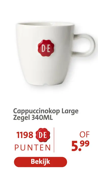 Aanbieding: Cappuccinokop Large Zegel