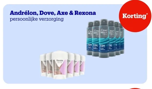Promotie: Andrélon, Dove, Axe & Rexona persoonlijke verzorging
