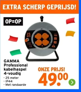 Aanbieding: Professional kabelhaspel 4-voudig