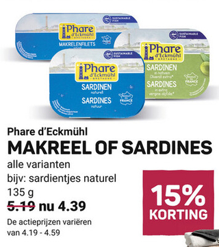 Aanbieding: Phare d'Eckmühl MAKREEL OF SARDINES