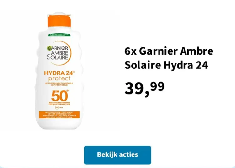 Promotie: Garnier Ambre Solaire Hydra 24
