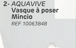 Offre: Vasque à poser aquavive mincio i en céramique i finition blanc i rectangulaire
