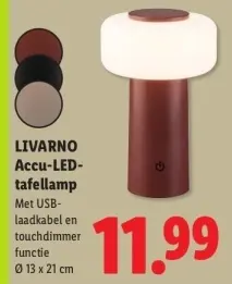 Aanbieding: Accu-LED-tafellamp