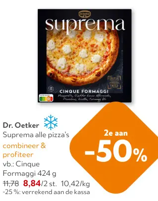 Promotie: Suprema alle pizza's