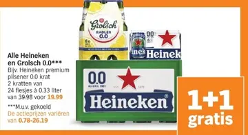 Aanbieding: Alle Heineken en Grolsch 0.0