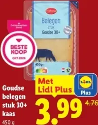 Aanbieding: Goudse belegen stuk 30+ kaas
