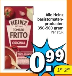 Aanbieding: Heinz basistomatenproducten