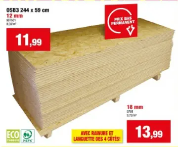 Offre: OSB3 244 x 59 cm