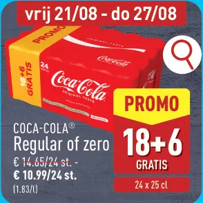 Promotie: Coca-Cola Regular of zero