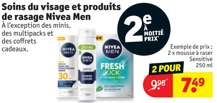 Offre: Soins du visage et produits de rasage