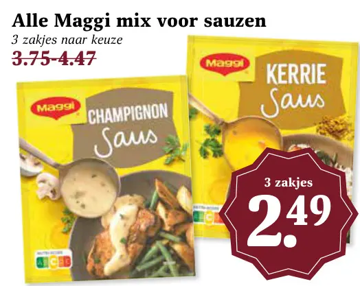 Aanbieding: Maggi mix voor sauzen