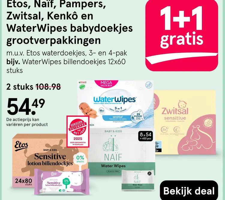 Aanbieding: babydoekjes grootverpakkingen