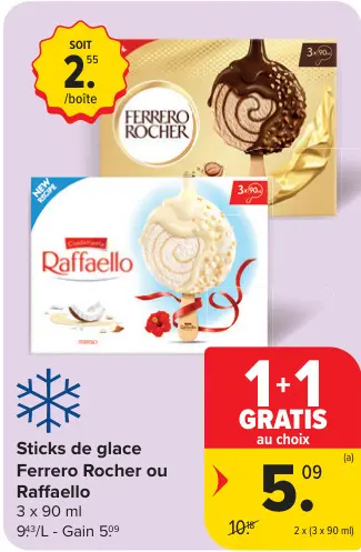 Offre: Sticks de glace