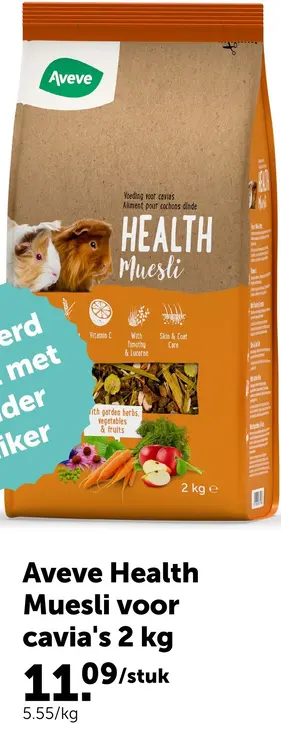 Promotie: Health Muesli voor cavia's