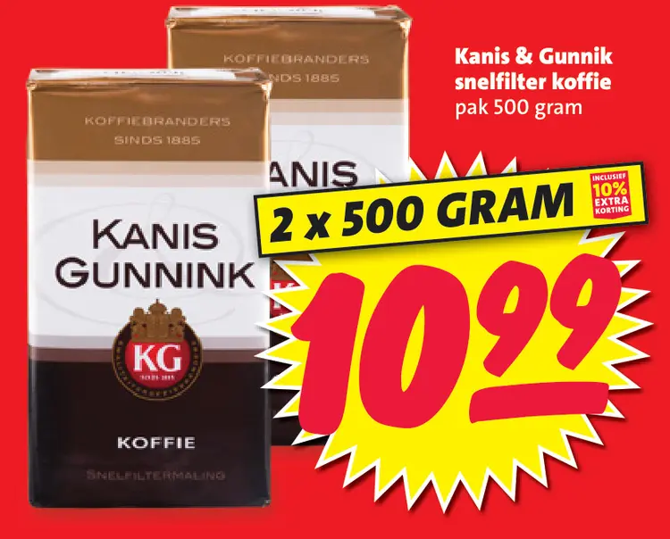 Aanbieding: Kanis & Gunnik snelfilter koffie