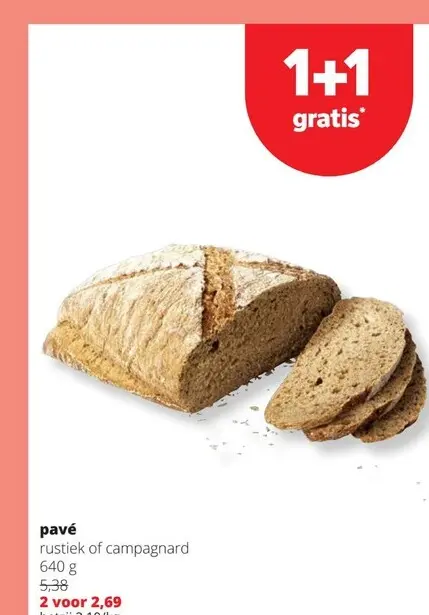 Promotie: Pavé rustiek of campagnard