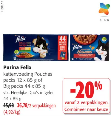 Promotie: Kattenvoeding Pouches packs of Big packs