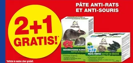 Offre: Fortus Pâte anti-rats et anti-souris