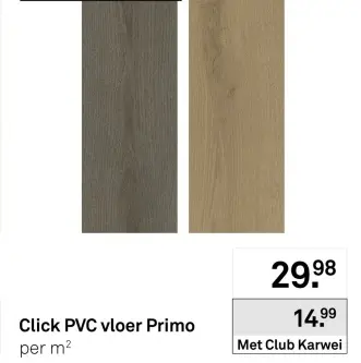 Aanbieding: Click PVC vloer Primo