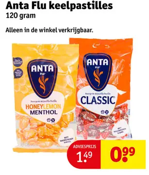 Aanbieding: Anta Flu keelpastilles